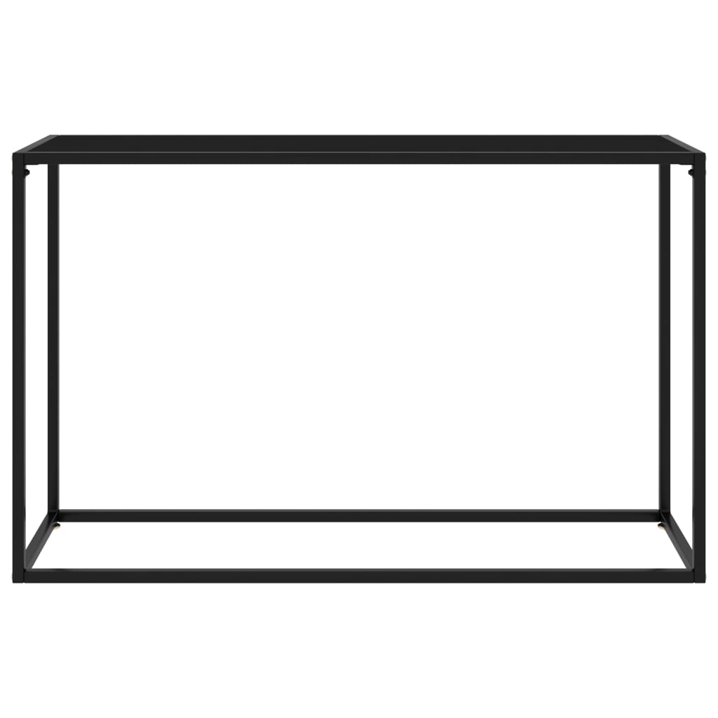 vidaXL Console Table Black 120x35x75 cm Tempered Glass