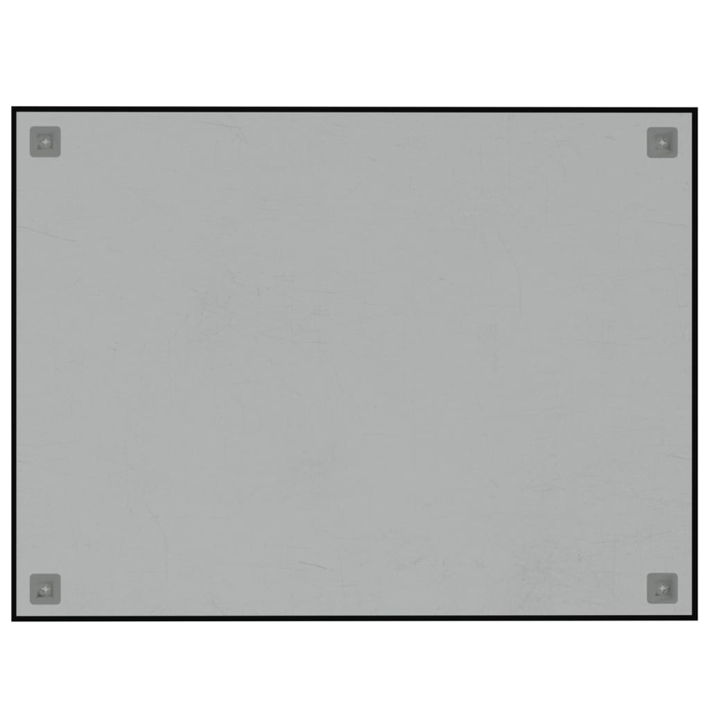 vidaXL Wall-mounted Magnetic Board Black 80x60 cm Tempered Glass