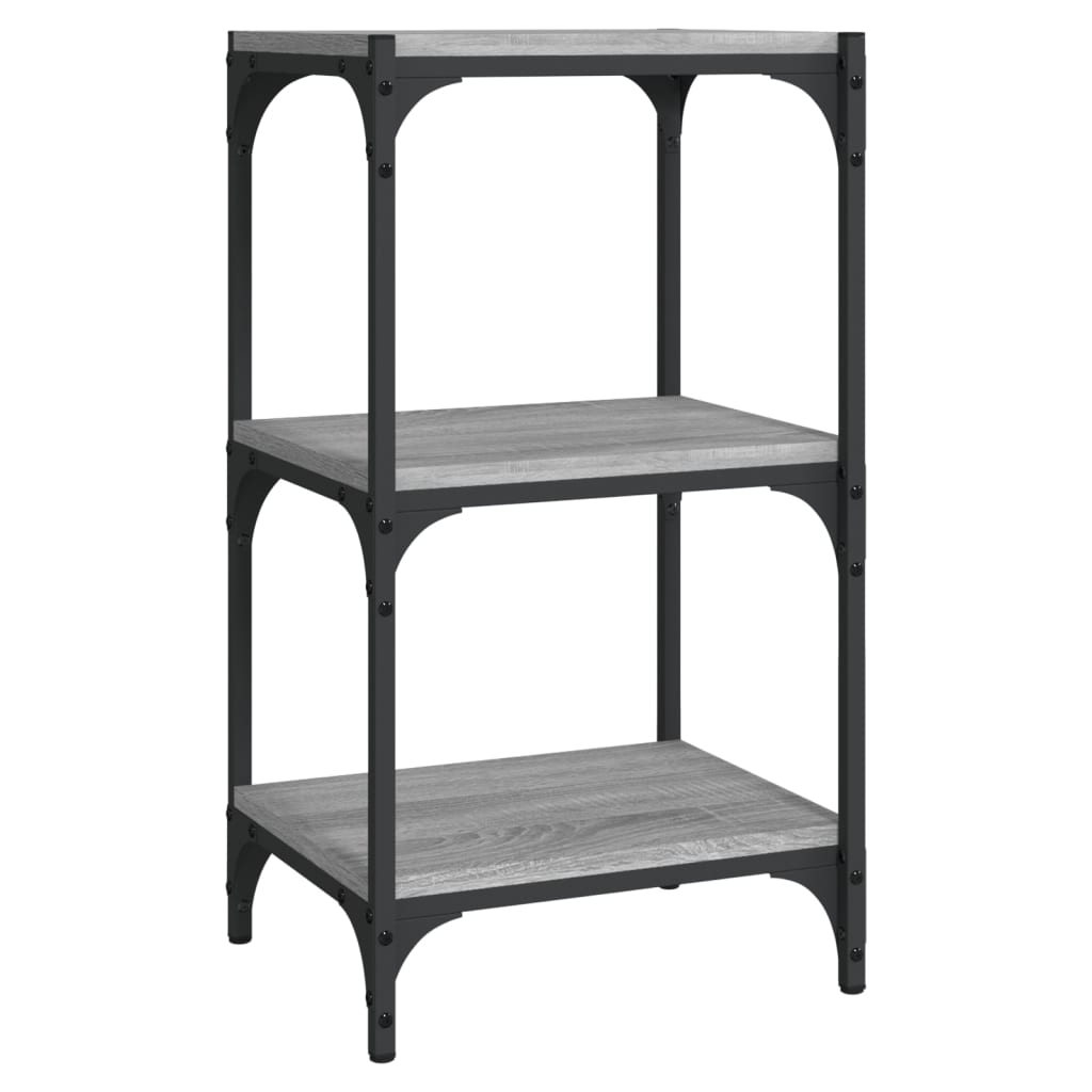 vidaXL Book Cabinet Grey Sonoma 40x33x70.5 cm Engineered Wood and Steel