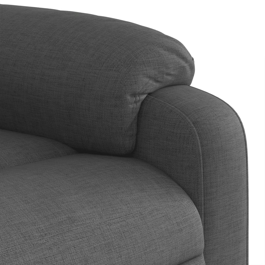 vidaXL Electric Massage Recliner Chair Dark Grey Fabric
