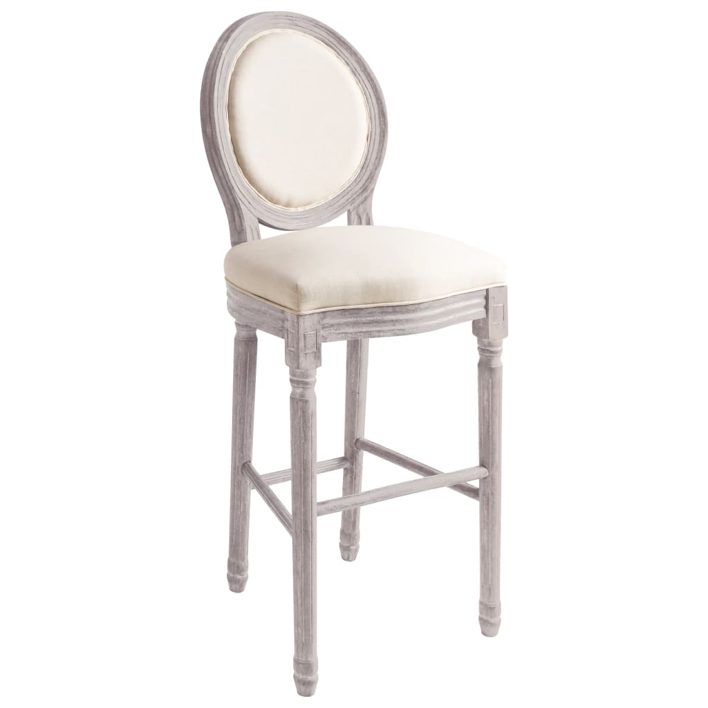 vidaXL Bar Chairs 2 pcs White Linen