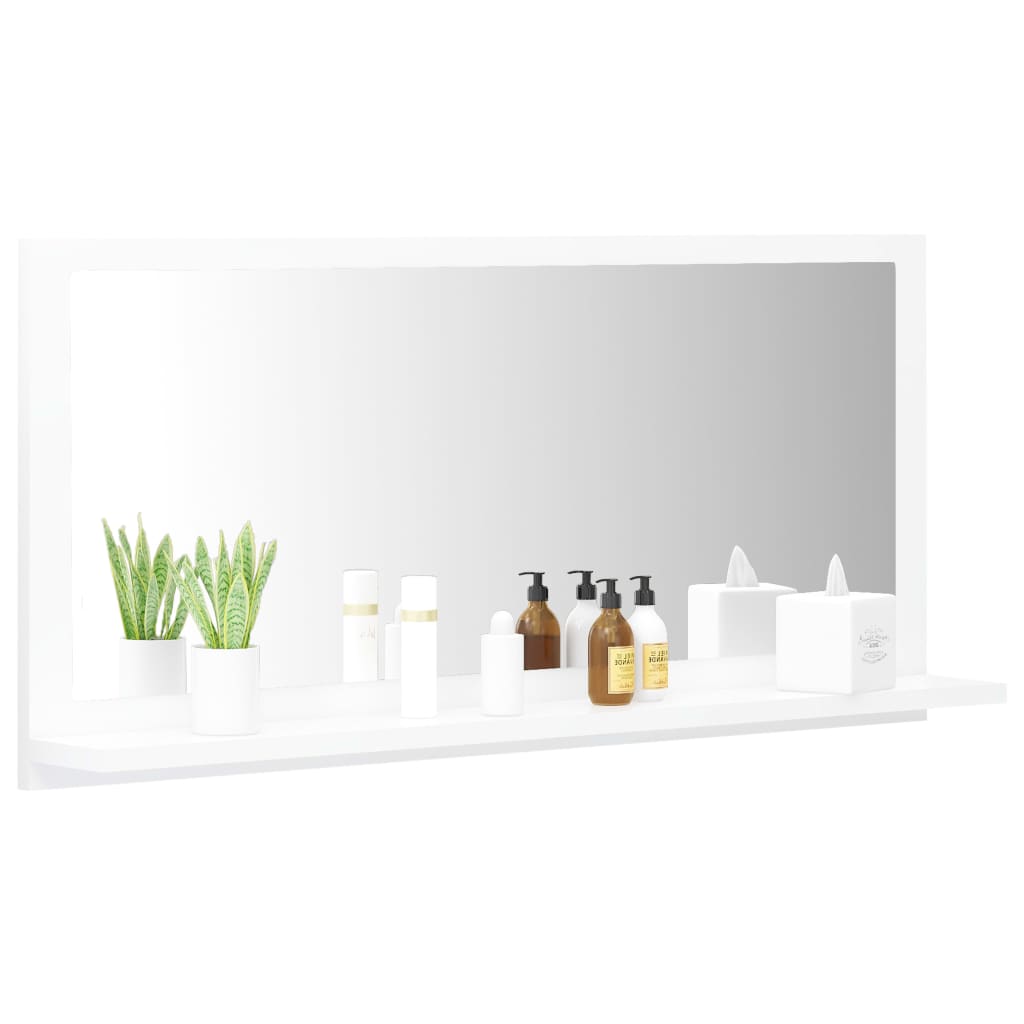 vidaXL Bathroom Mirror White 80x10.5x37 cm Engineered Wood