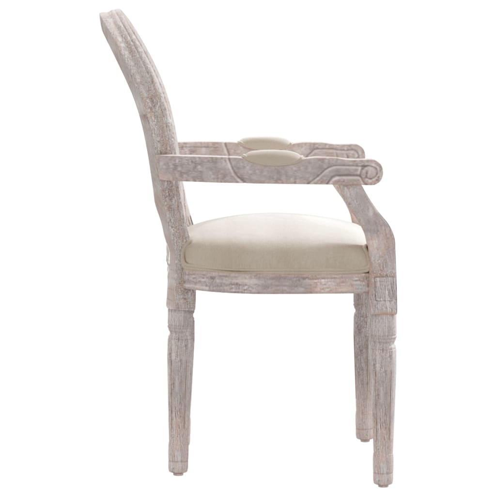 vidaXL Dining Chair Beige 54x56x96.5 cm linen