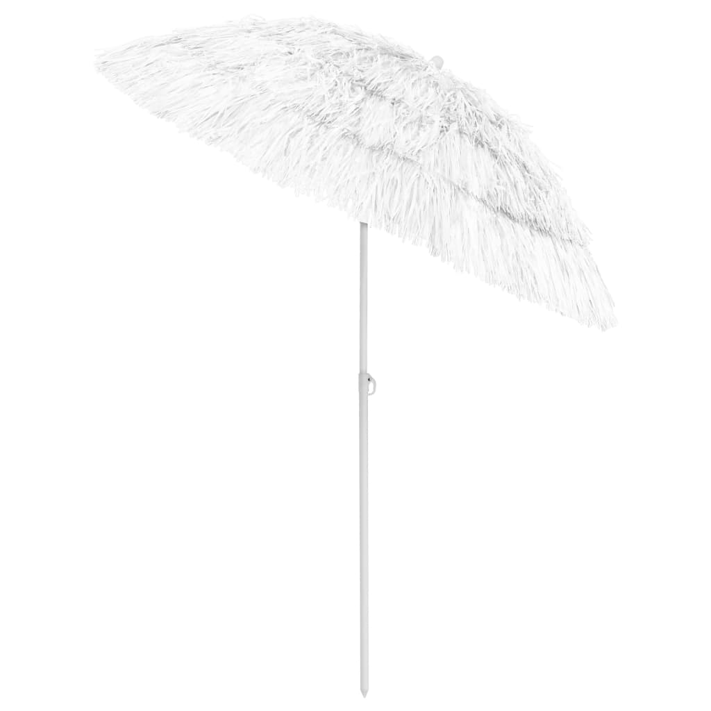 vidaXL Hawaii Beach Umbrella White 180 cm