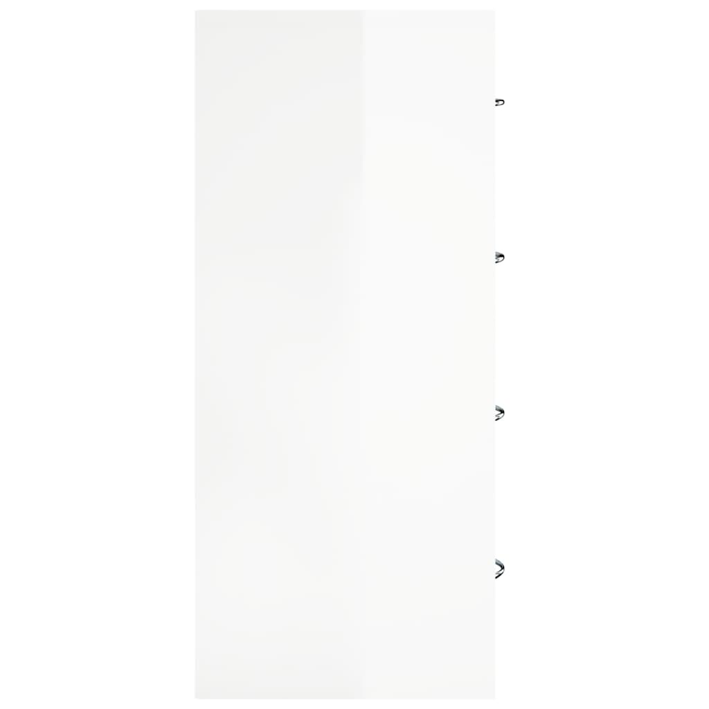 vidaXL Sideboard with 4 Drawers 60x30.5x71 cm High Gloss White