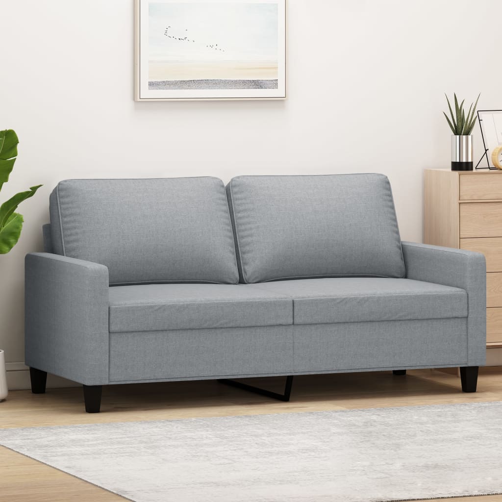 vidaXL 2-Seater Sofa Light Grey 140 cm Fabric