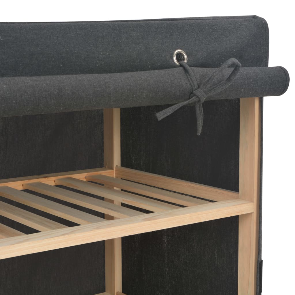 vidaXL Shoe Cabinet with Cover Grey 79x40x80 cm Fabric