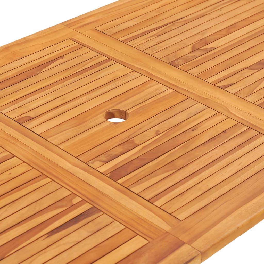 vidaXL 9 Piece Folding Outdoor Dining Set Solid Teak Wood