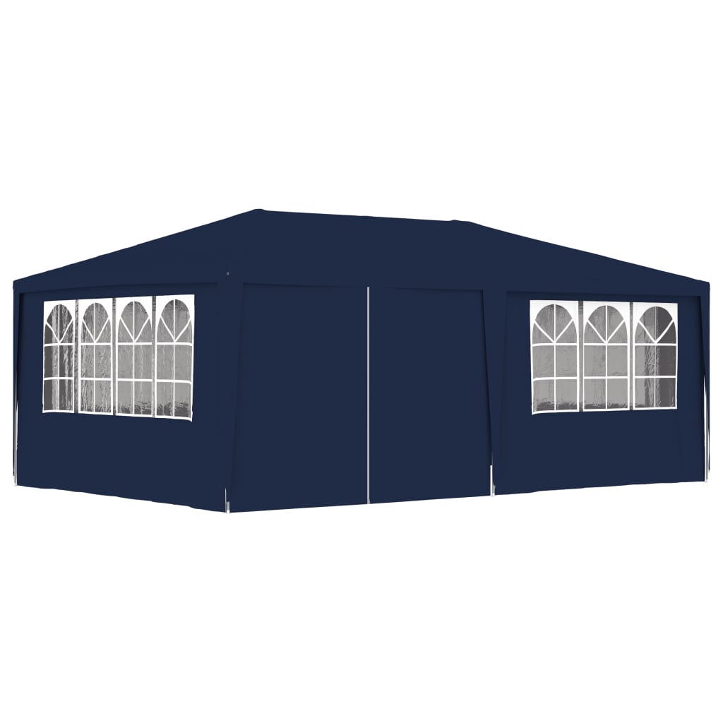 vidaXL Professional Party Tent with Side Walls 4x6 m Blue 90 g/m?