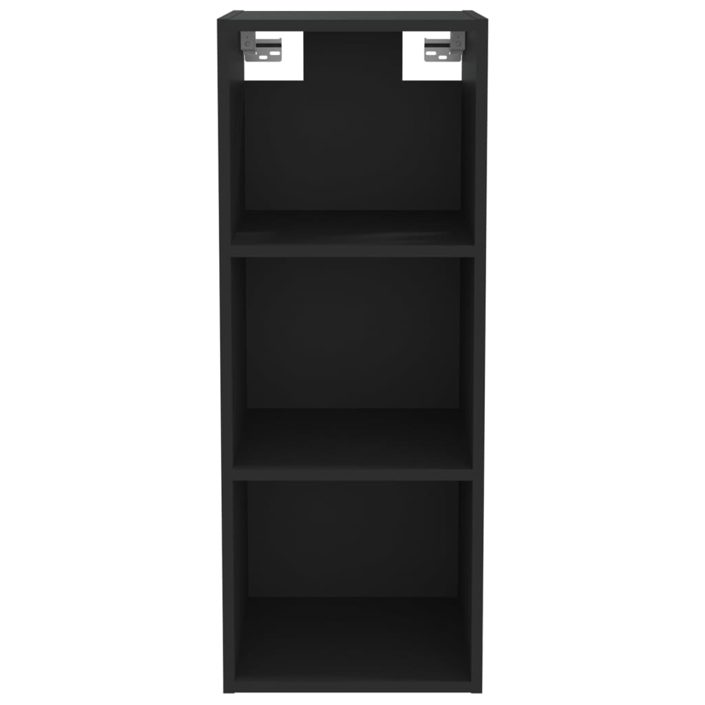 vidaXL Wall Cabinet Black 34.5x32.5x90 cm Engineered Wood