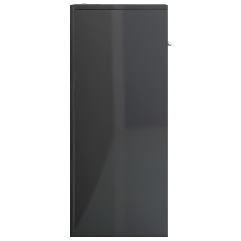 vidaXL Sideboard High Gloss Grey 60x30x75 cm Engineered Wood