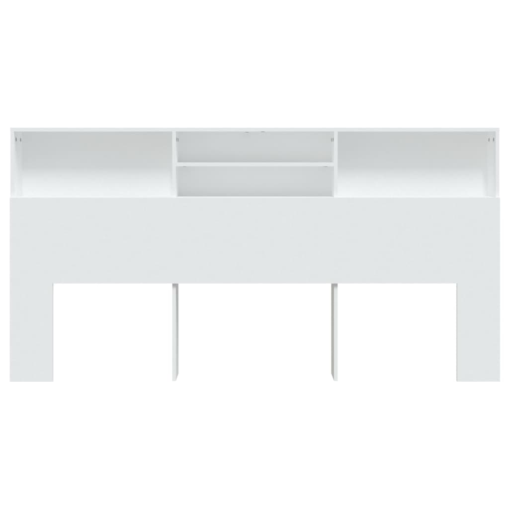 vidaXL Headboard Cabinet White 200x19x103.5 cm
