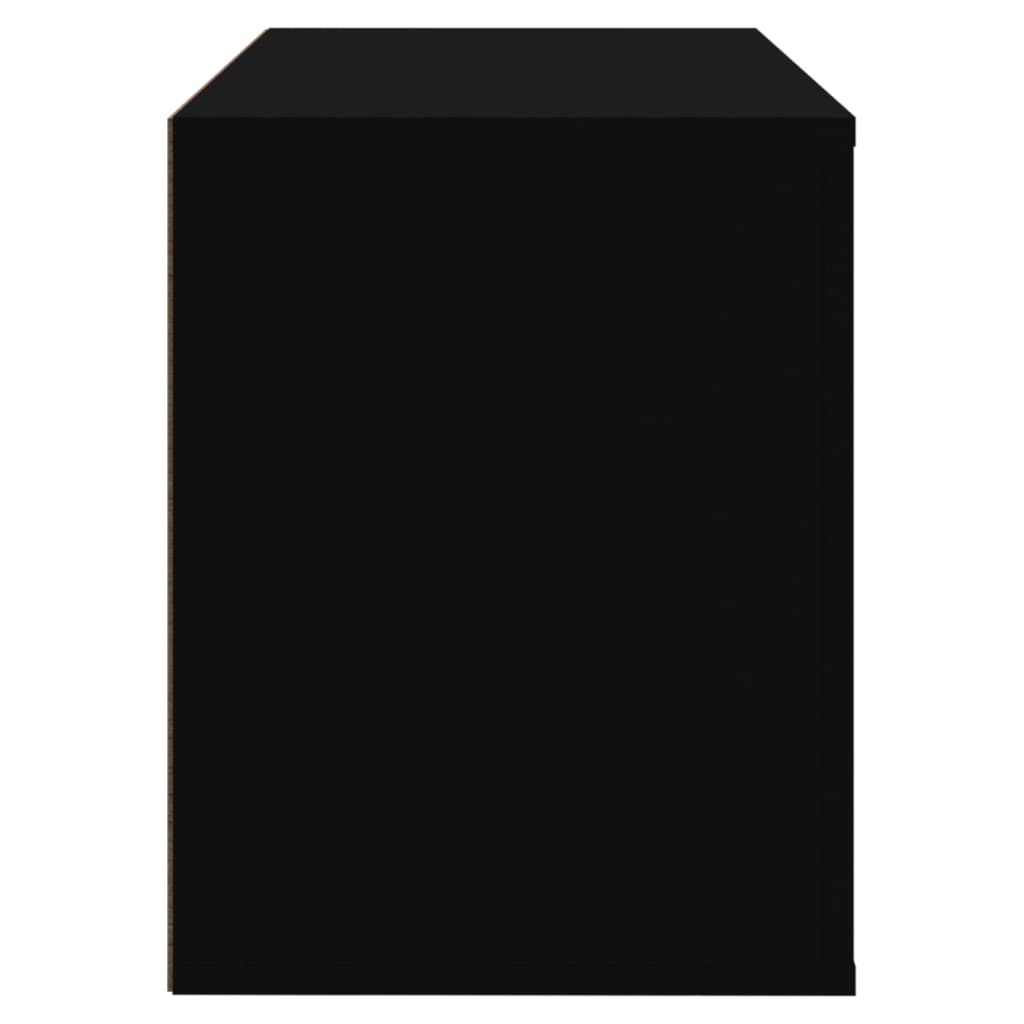 vidaXL Shoe Cabinet Black 80x35x45 cm Engineered Wood