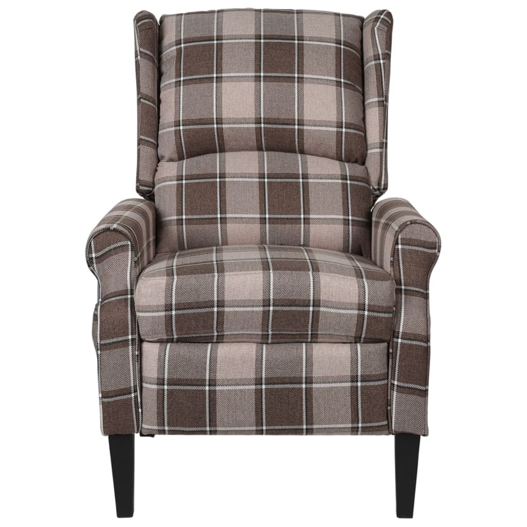 vidaXL Massage Reclining Chair Beige Fabric