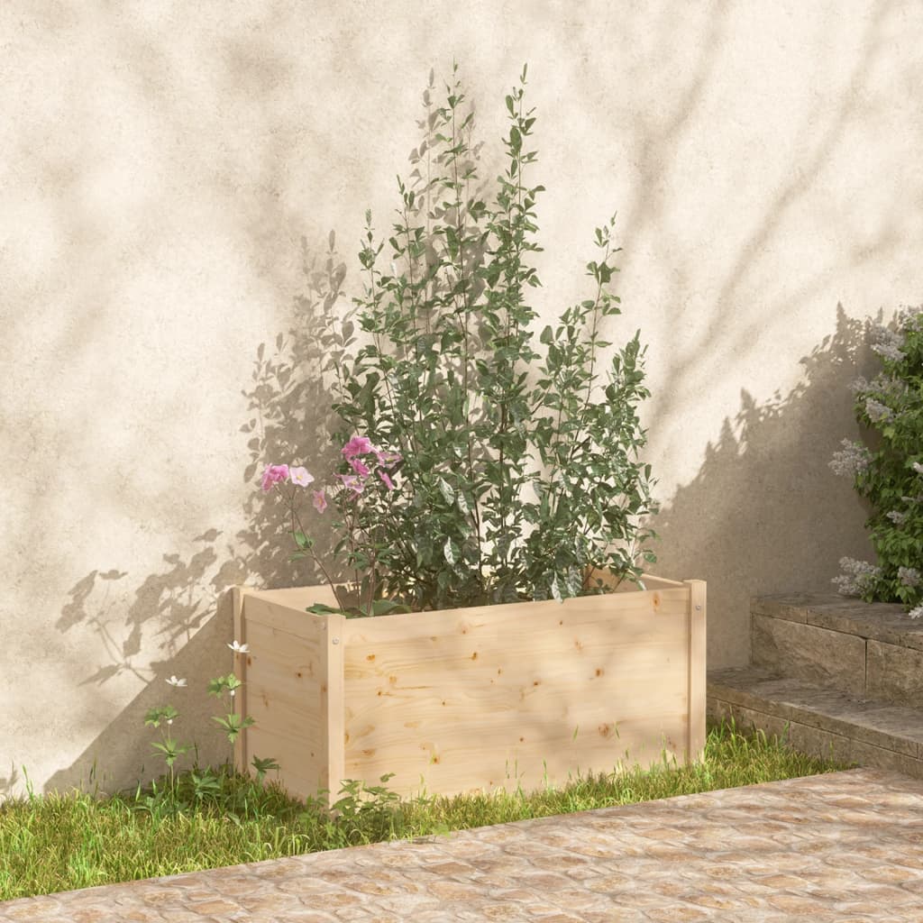 vidaXL Garden Planter 100x50x50 cm Solid Pinewood