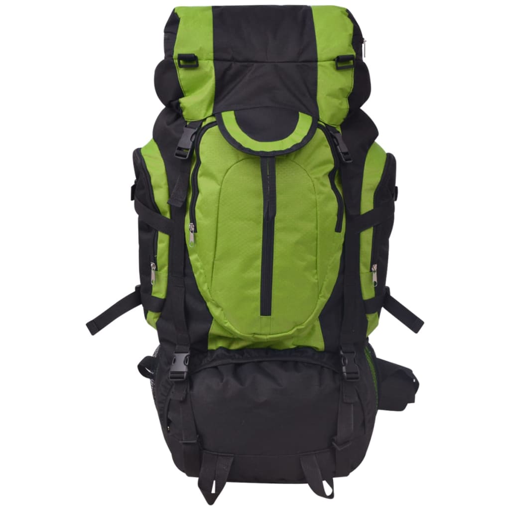 vidaXL Hiking Backpack XXL 75 L Black and Green