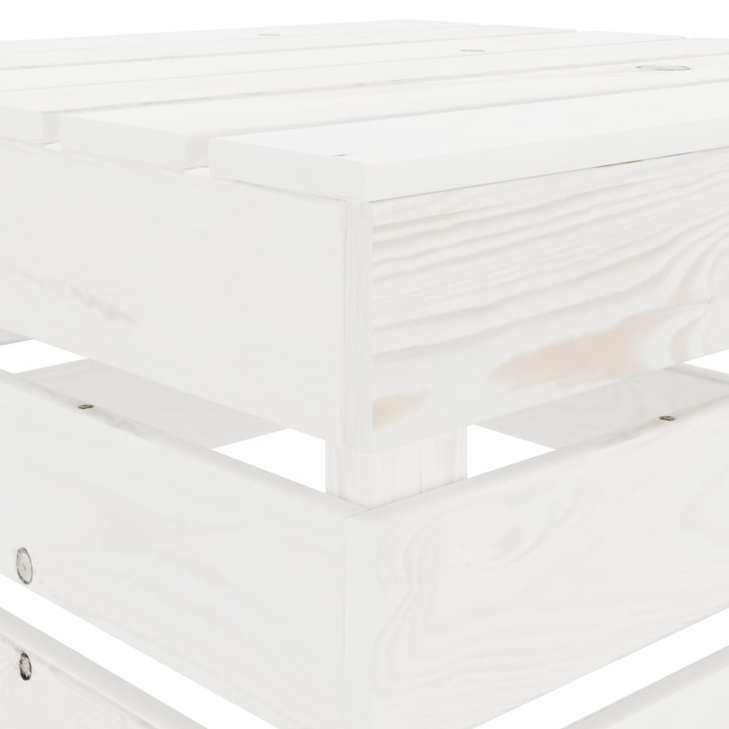 vidaXL 5 Piece Garden Lounge Set Pallets Wood White