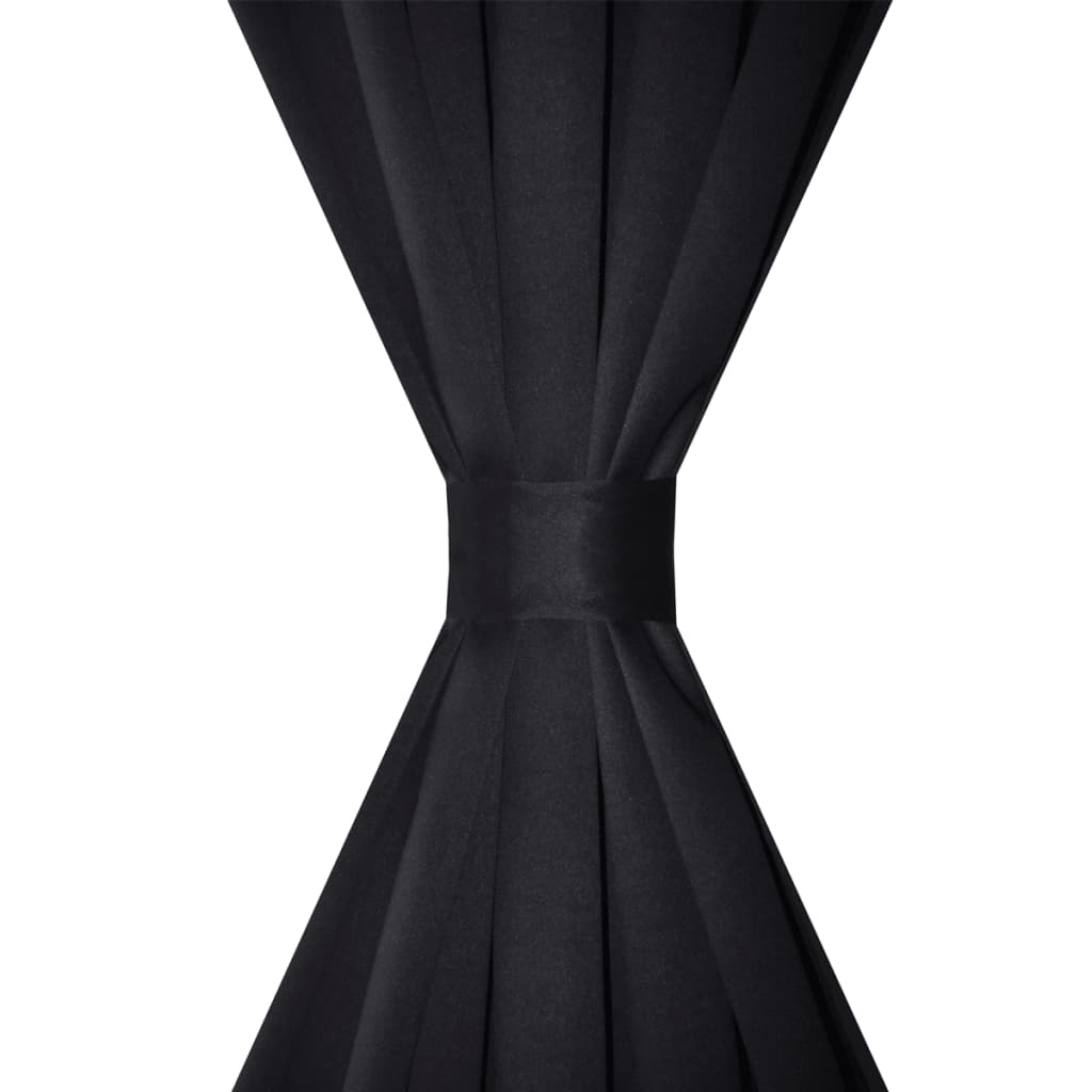 2 pcs Black Slot-Headed Blackout Curtains 135 x 245 cm