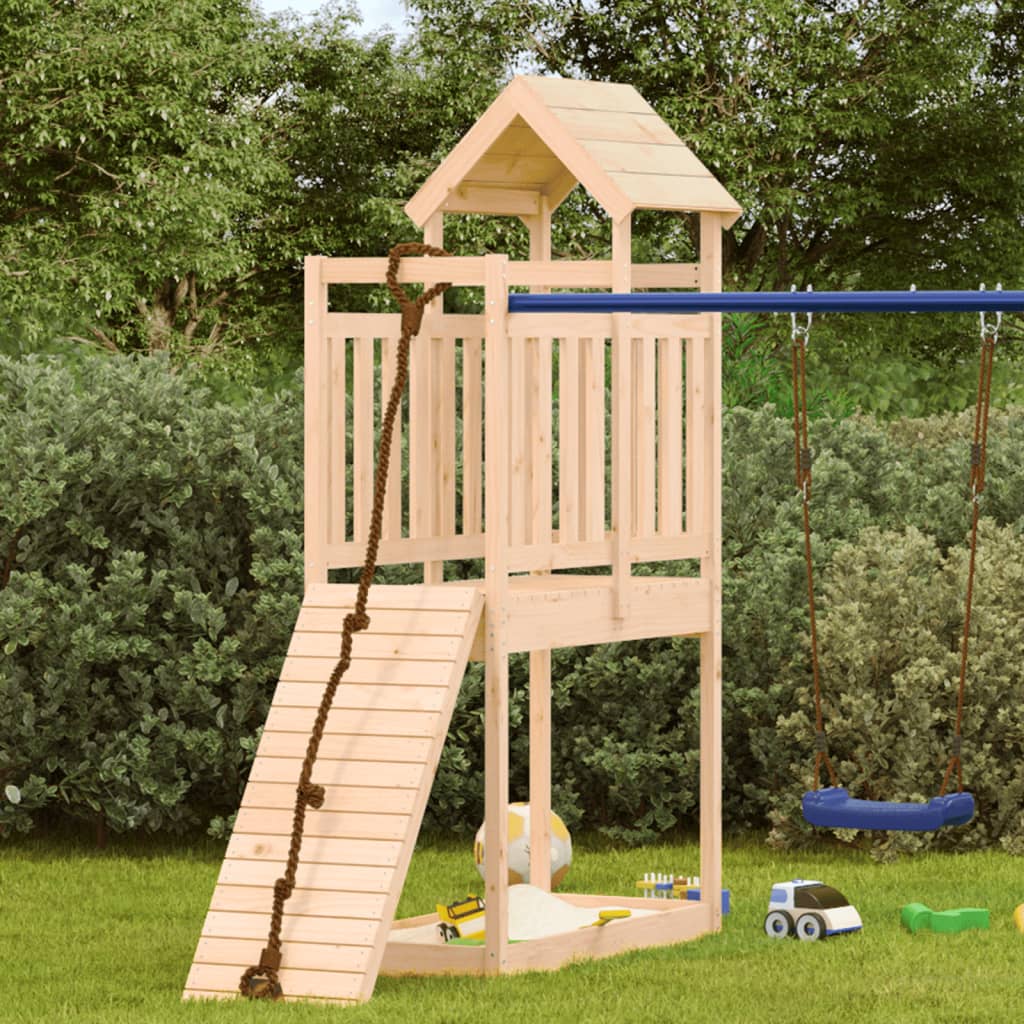 vidaXL Play Tower 52.5x110.5x214 cm Solid Wood Pine