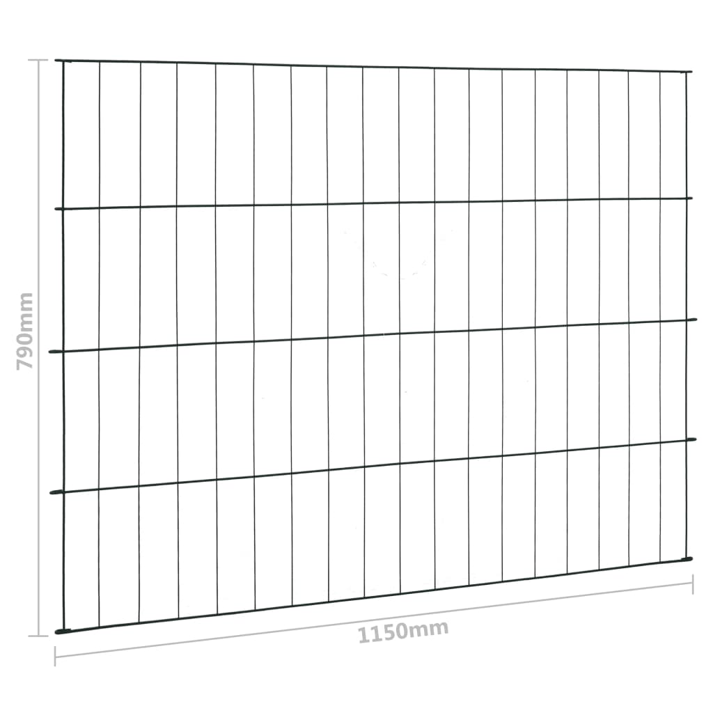 vidaXL Garden Fence Set 115x79 cm Green