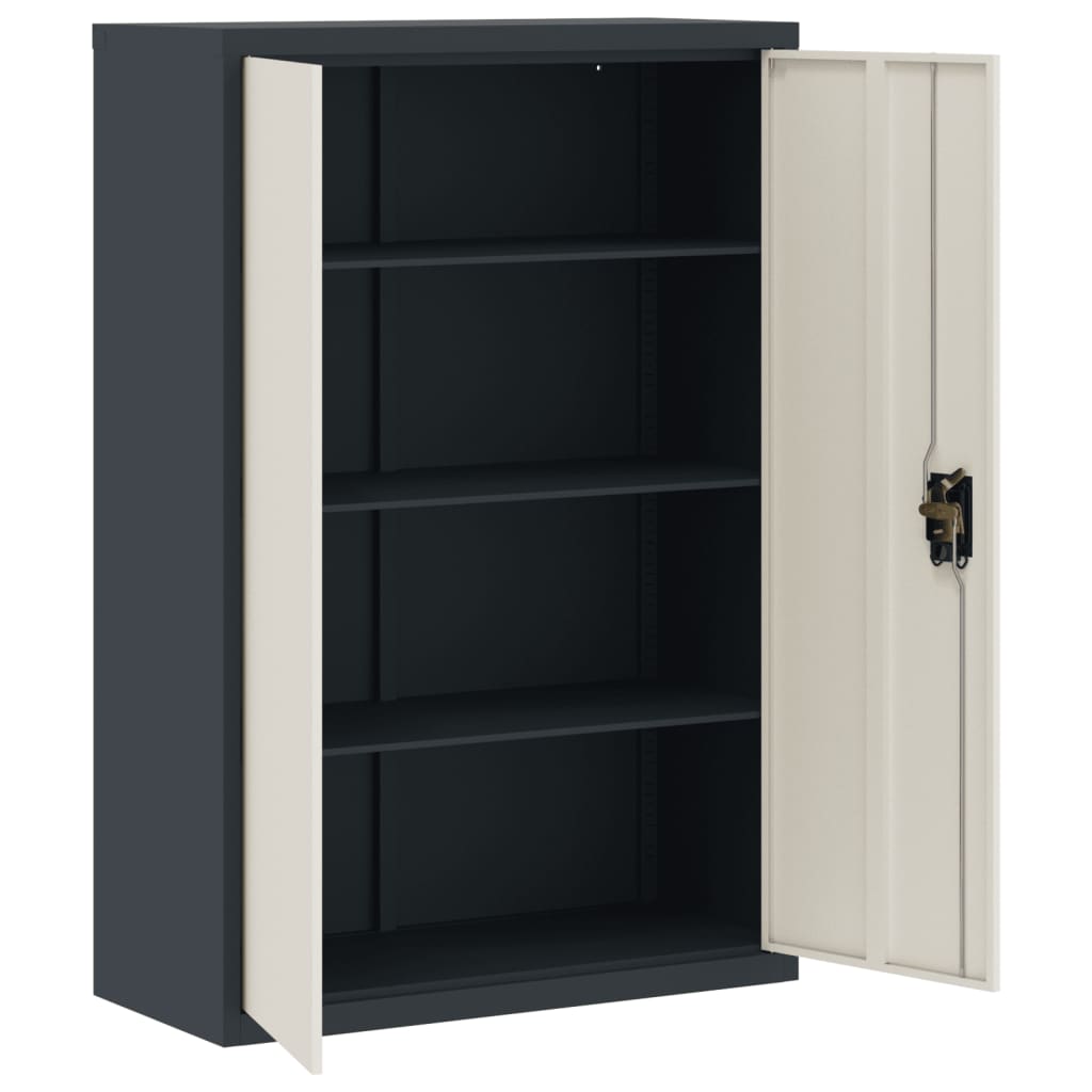 vidaXL File Cabinet Anthracite and White 90x40x140 cm Steel