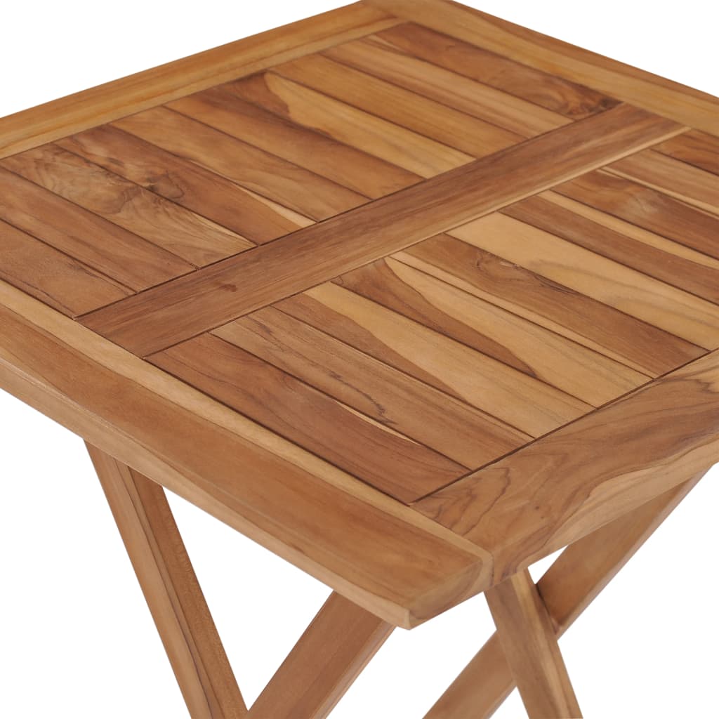 vidaXL Folding Garden Table 60x60x75 cm Solid Teak Wood