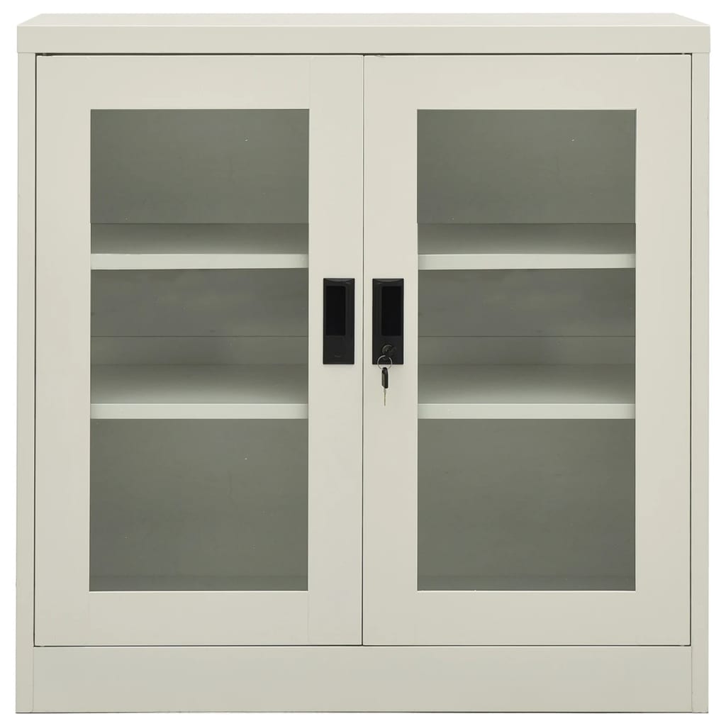 vidaXL Office Cabinet Light Grey 90x40x90 cm Steel