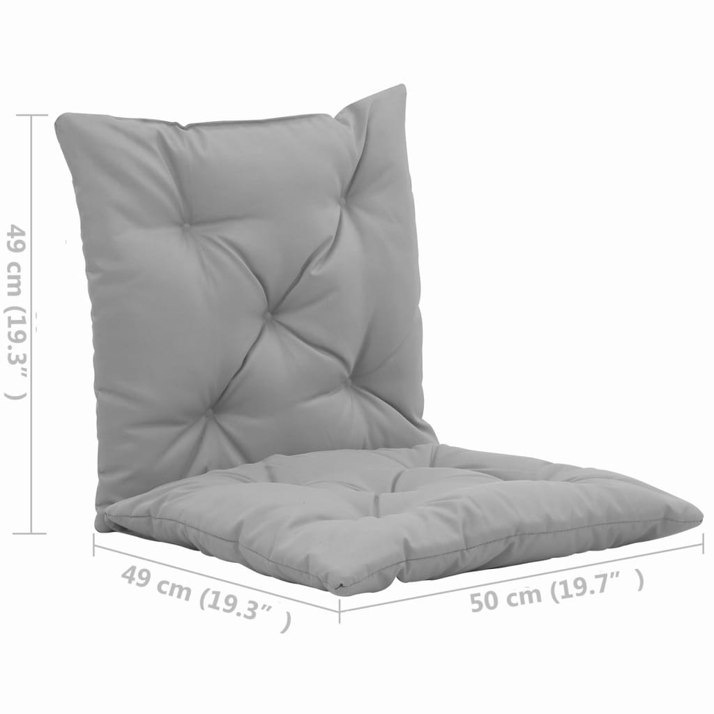 vidaXL Swing Chair Cushions 2 pcs Grey 50 cm