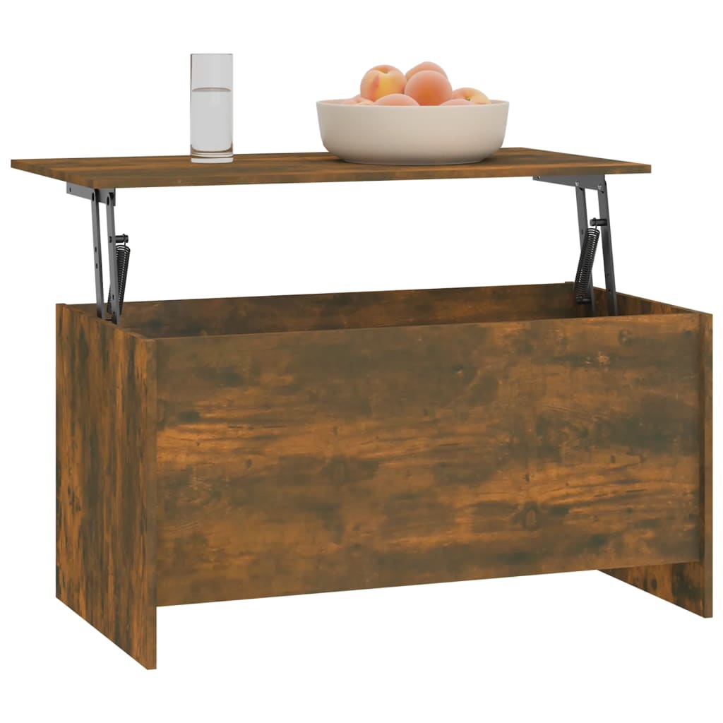 vidaXL Coffee Table Smoked Oak 102x55.5x52.5 cm Engineered Wood
