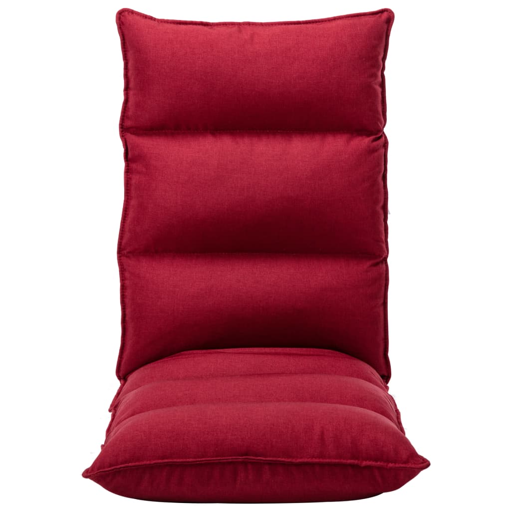 vidaXL Folding Floor Chair Wine Red Fabric