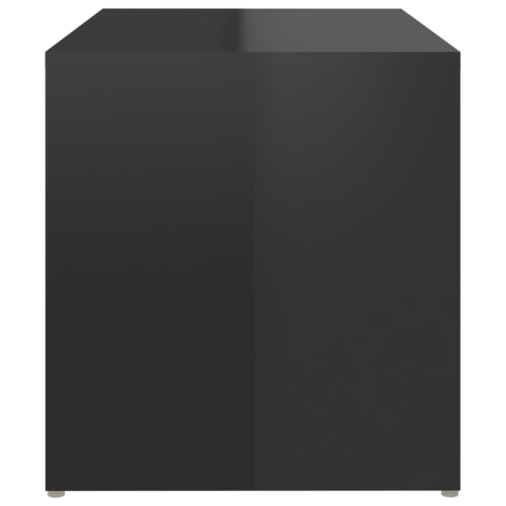 vidaXL Side Table High Gloss Black 59x36x38 cm Engineered Wood