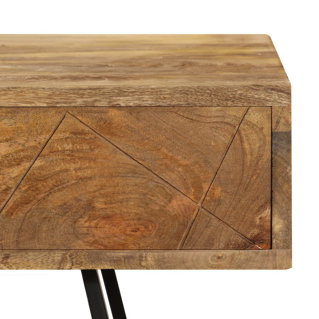 vidaXL Writing Desk with Drawers Solid Mango Wood 110x50x76 cm