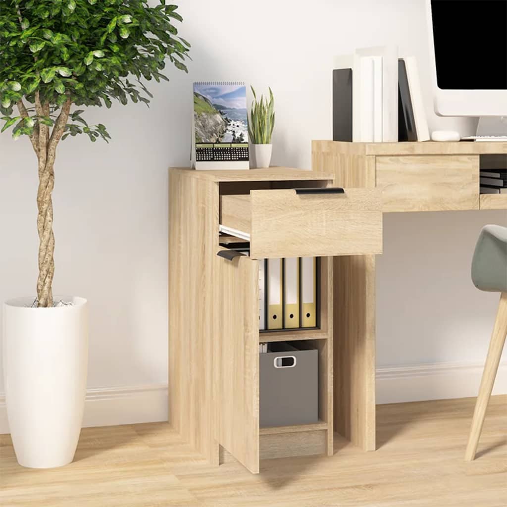 vidaXL Desk Cabinet Sonoma Oak 33.5x50x75 cm Engineered Wood