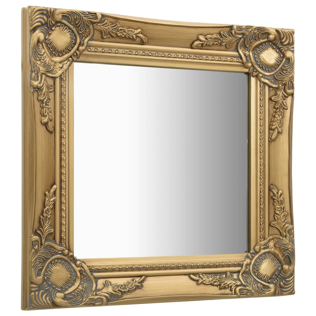 vidaXL Wall Mirror Baroque Style 40x40 cm Gold