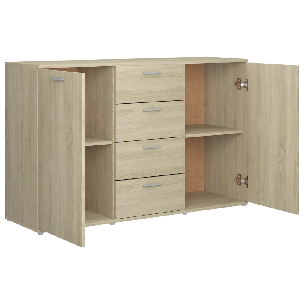 vidaXL Sideboard Sonoma Oak 120x35.5x75 cm Engineered Wood