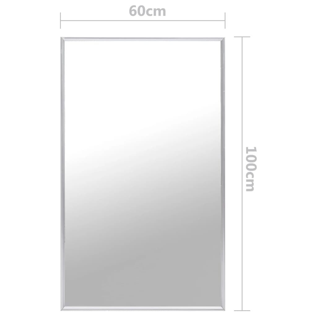 vidaXL Mirror Silver 100x60 cm