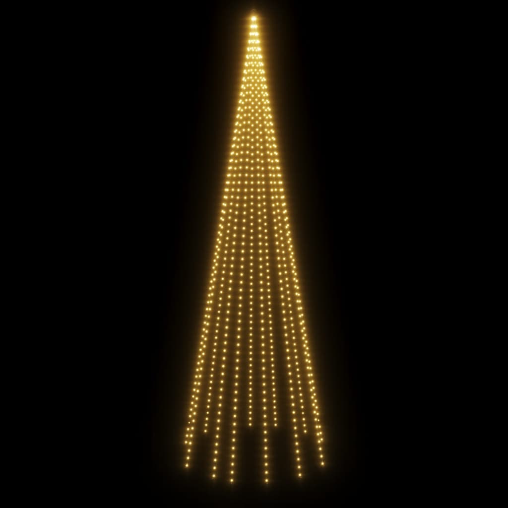 vidaXL Christmas Tree on Flagpole Warm White 732 LEDs 500 cm
