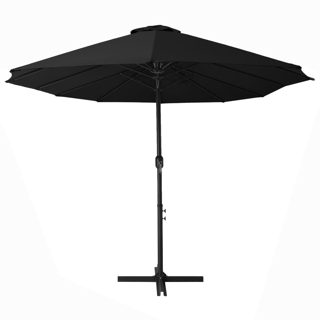 vidaXL Outdoor Parasol with Aluminium Pole 460x270 cm Black