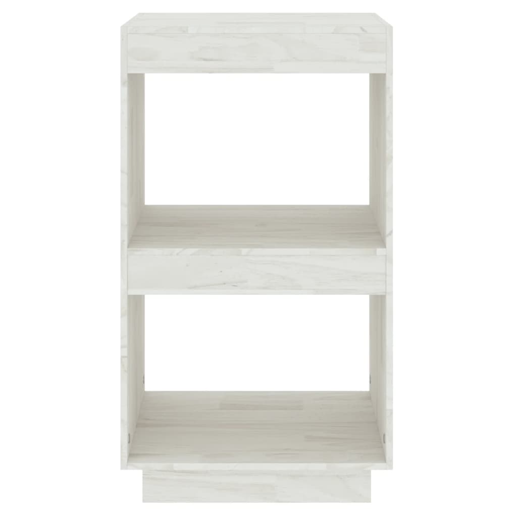 vidaXL Book Cabinet White 40x35x71 cm Solid Pinewood