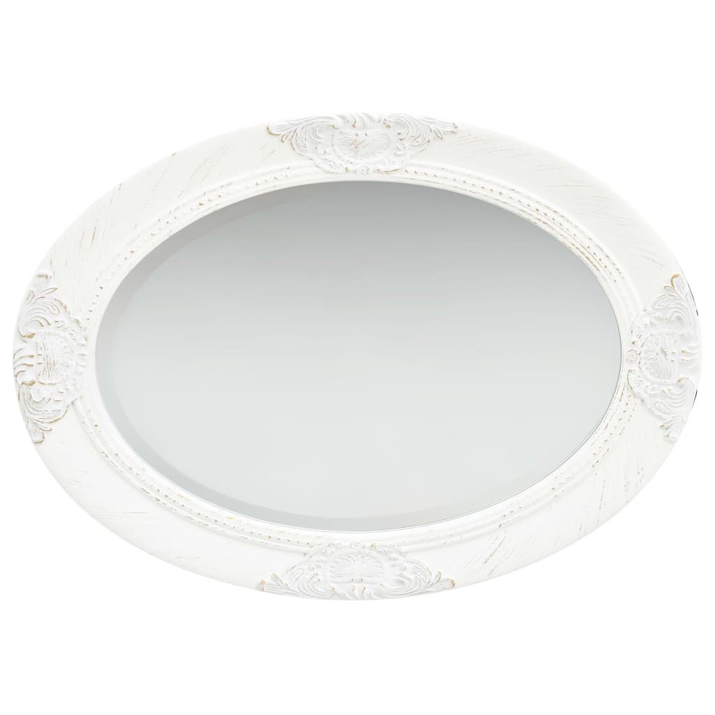 vidaXL Wall Mirror Baroque Style 50x70 cm White