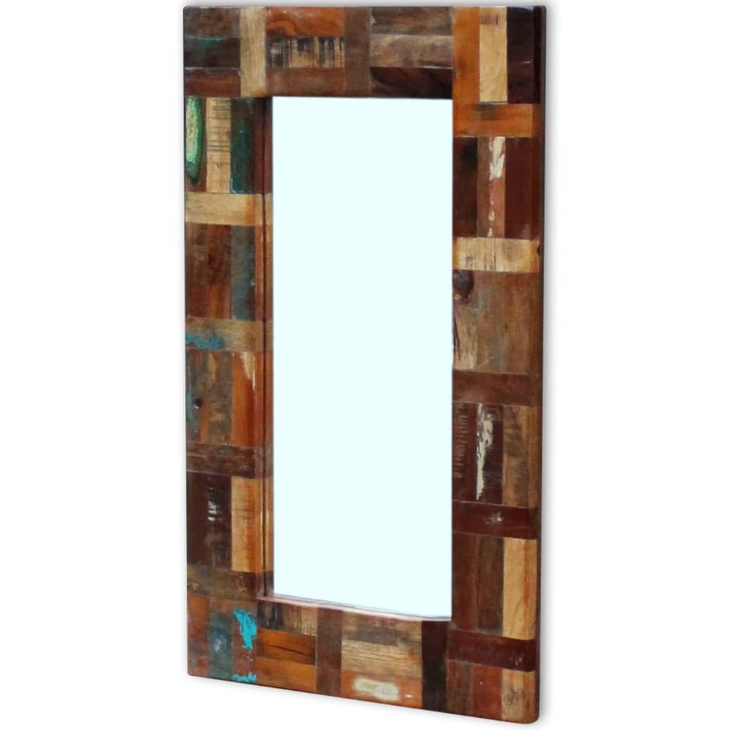 vidaXL Mirror Solid Reclaimed Wood 80x50 cm