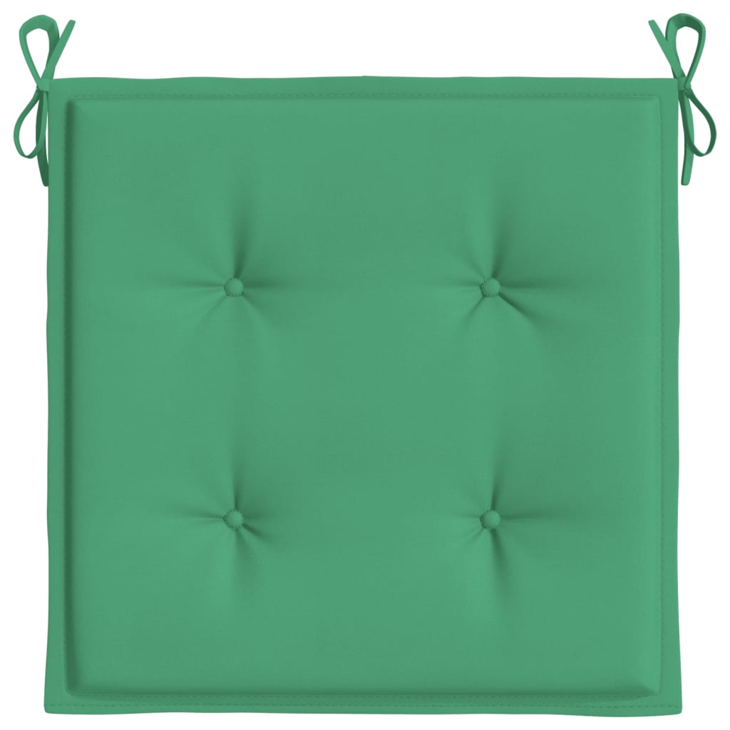 vidaXL Garden Chair Cushions 2 pcs Green 50x50x3 cm Oxford Fabric