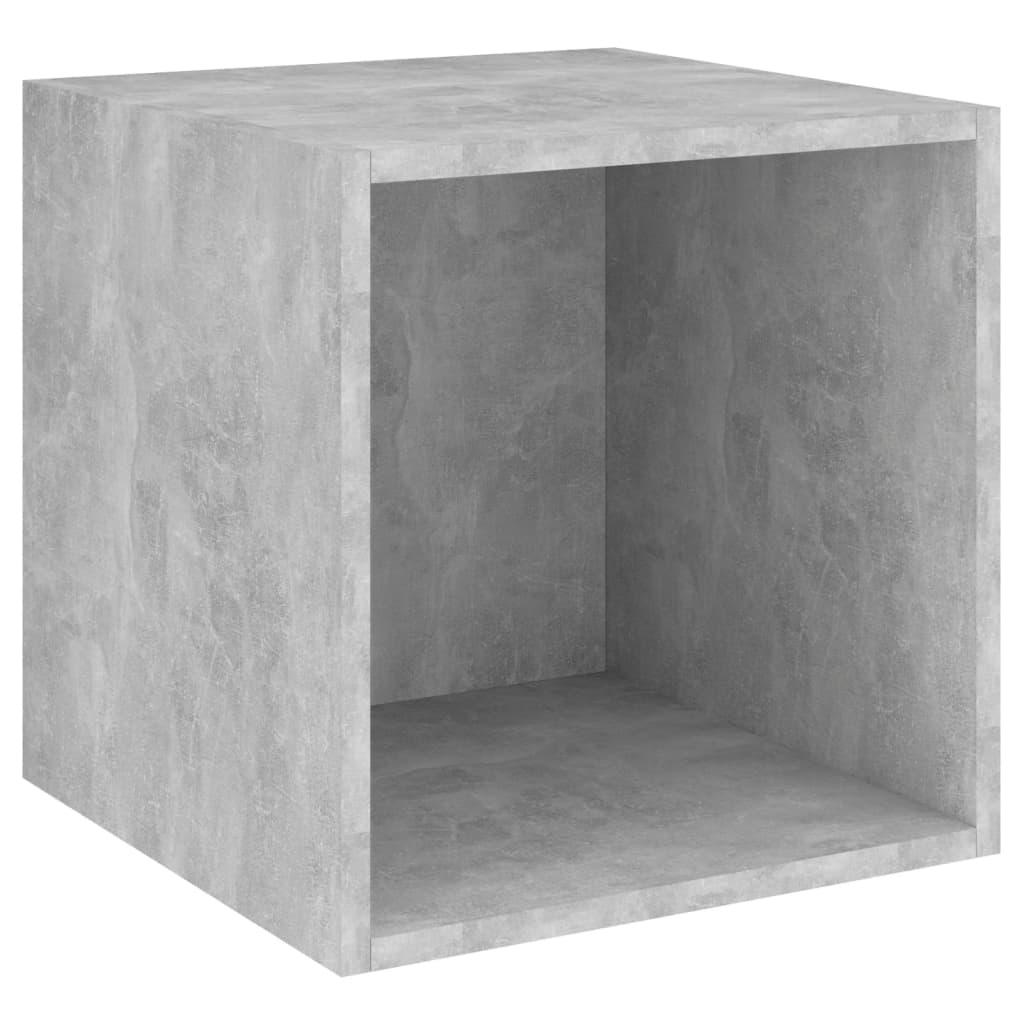 vidaXL Wall Cabinets 4 pcs Concrete Grey 37x37x37 cm Engineered Wood