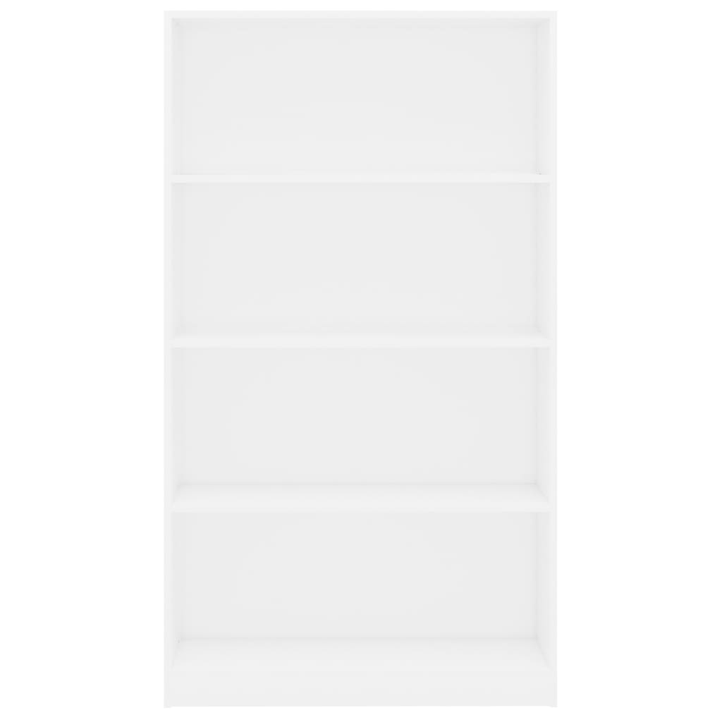vidaXL 4-Tier Book Cabinet White 80x24x142 cm Engineered Wood