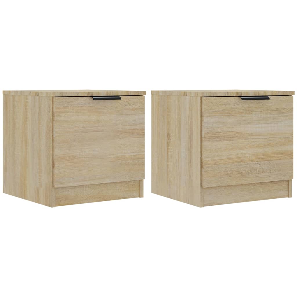 vidaXL Bedside Cabinets 2 pcs Sonoma Oak 40x39x40 cm