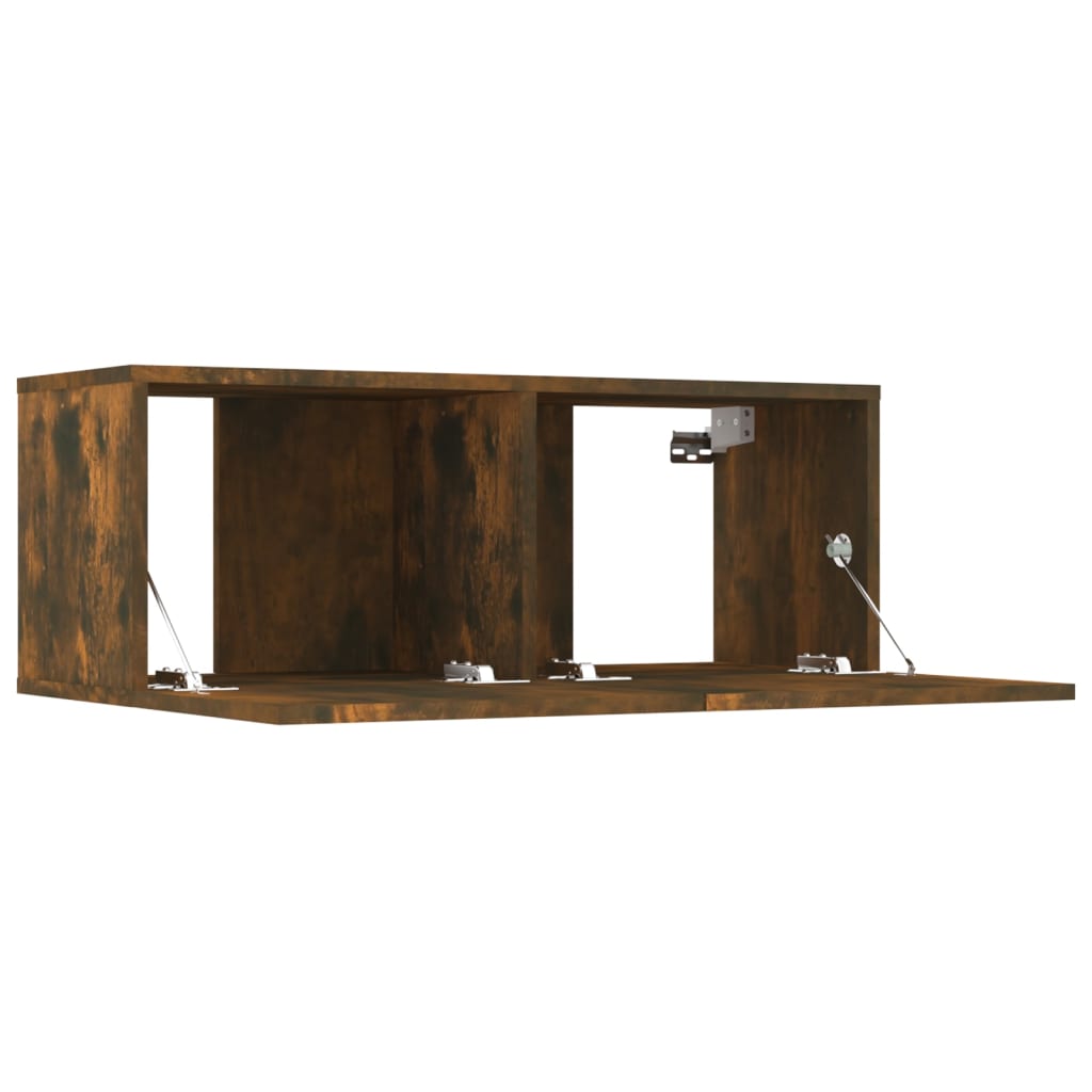 vidaXL TV Cabinets 2 pcs Smoked Oak 80x30x30 cm Engineered Wood