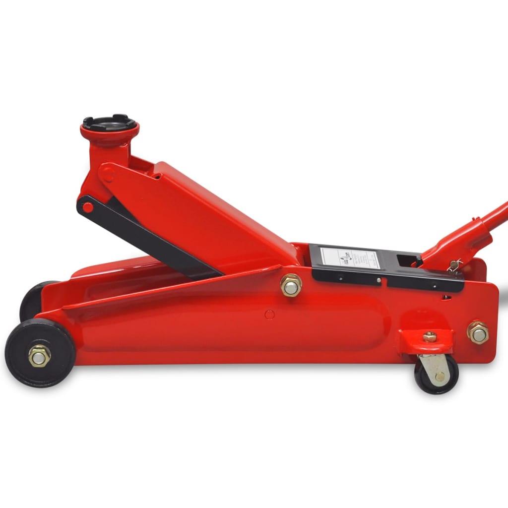Low-Profile Hydraulic Floor Jack 3 Ton Red