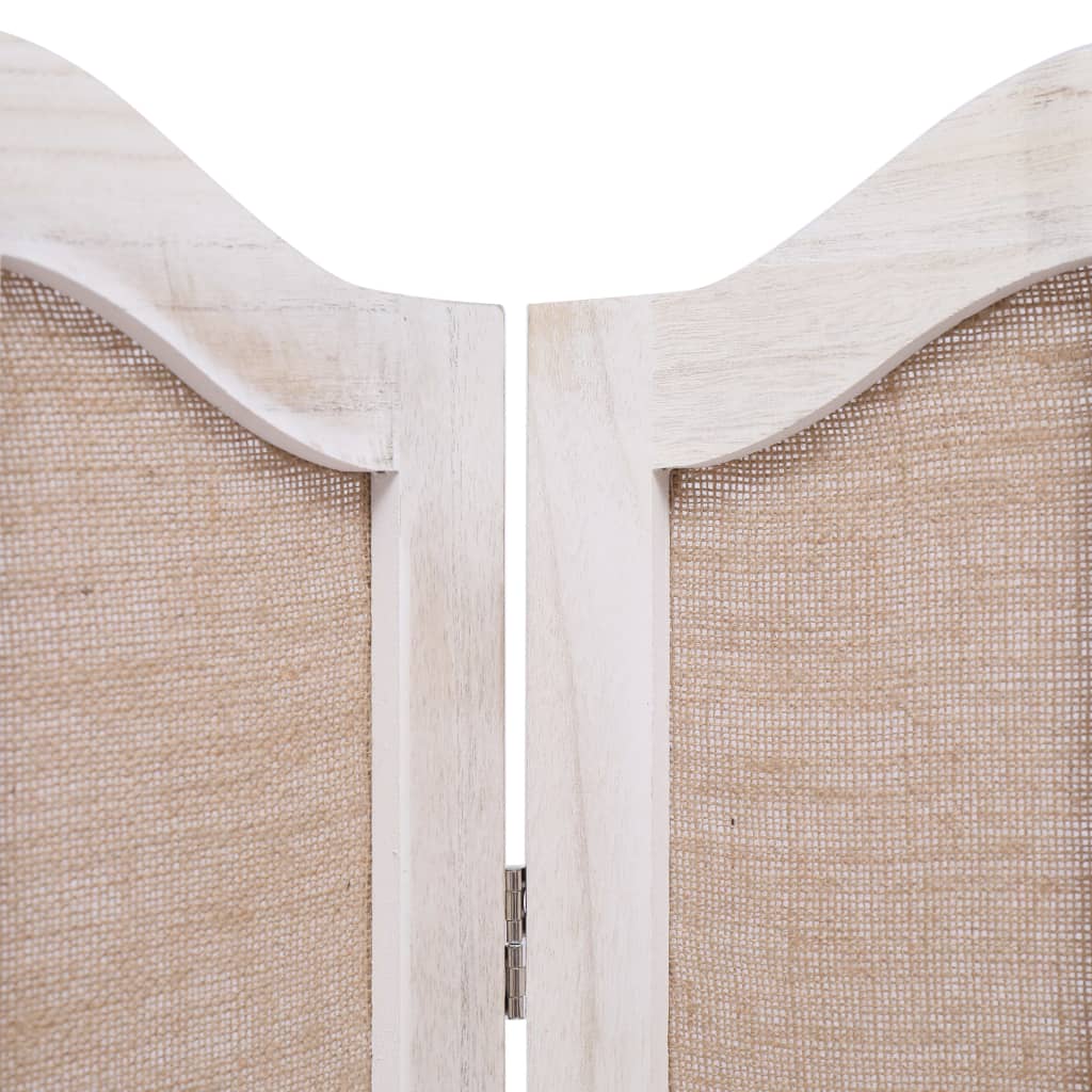 vidaXL 6-Panel Room Divider White 210x165 cm Fabric