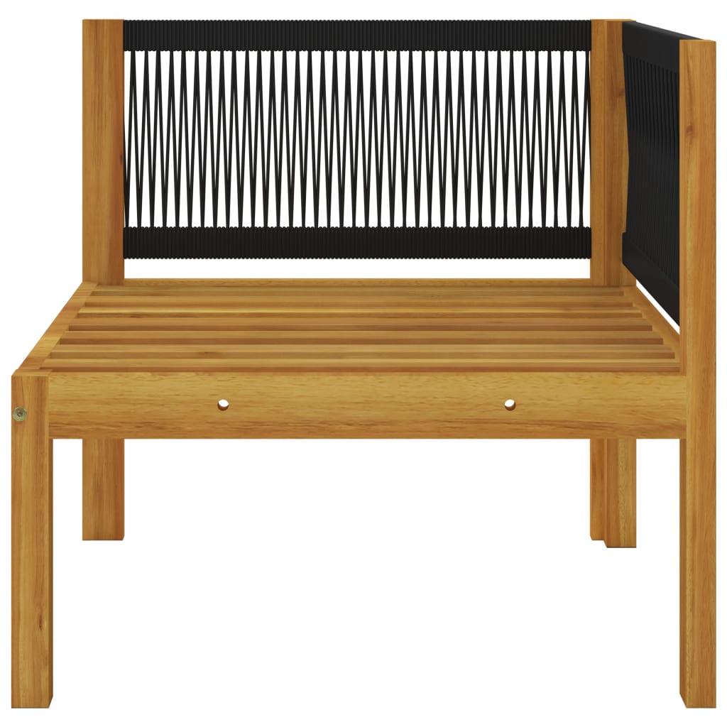 vidaXL 2-seater Garden Bench with Cushions Solid Acacia Wood