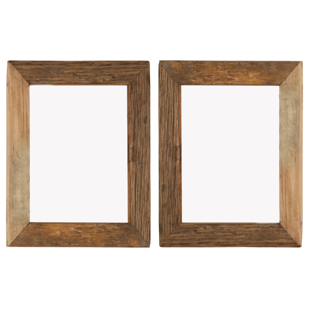 vidaXL Photo Frames 2 pcs 34x40 cm Solid Reclaimed Wood and Glass